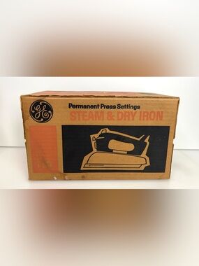 Vintage 1960s General Electric Steam and Dry Iron Model F63 In ORIGINAL BOX